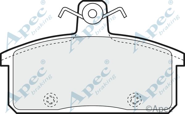 APEC BRAKING Комплект тормозных колодок, дисковый тормоз PAD1108